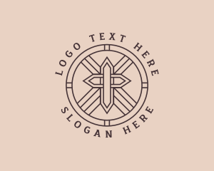 Bible - Holy Christian Cross logo design