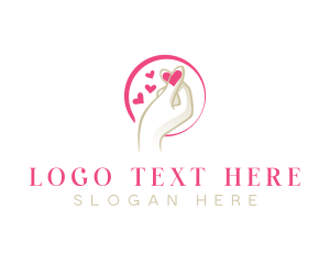 Heart - Hand Hearted Yoga logo design