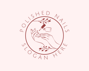 Nail Polish Manicure logo design