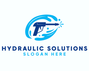 Hydraulic - Cleaning Hydraulic Washer logo design