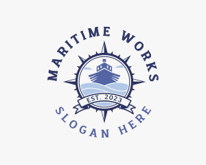 Compass Ship Navigation  logo design