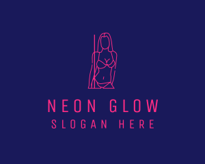 Neon - Neon Nightclub Lady logo design