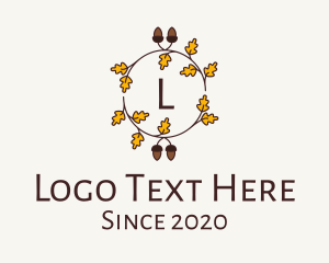 Twig - Acorn Autumn Leaves logo design