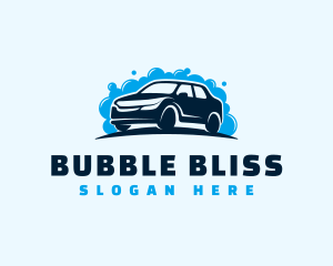 Car Clean Bubbles logo design