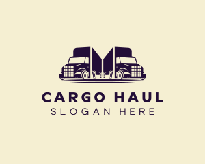 Delivery Transport Truck logo design