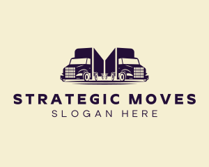 Delivery Transport Truck logo design