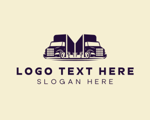 Transportation - Delivery Transport Truck logo design