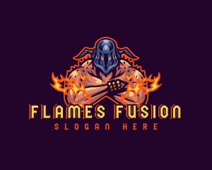 God Flame Hades logo design