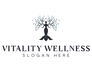 Woman Tree Beauty Wellness logo design