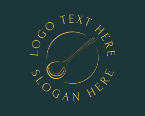 Gold - Elegant Dining Spoon logo design