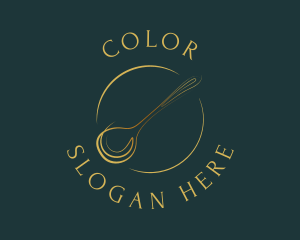 Elegant Dining Spoon Logo
