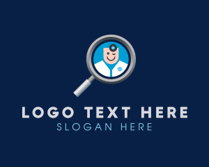 Doctor - Medical Doctor Magnifying Glass logo design