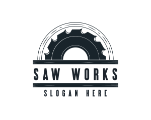 Woodwork Carpentry Saw logo design