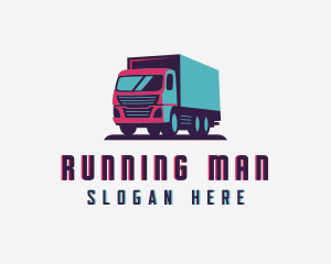 Truck - Box Truck Cargo logo design