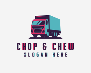 Transportation - Box Truck Cargo logo design