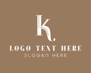 High End - Elegant Company Letter K logo design