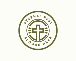 Funeral - Religious Christian Cross logo design