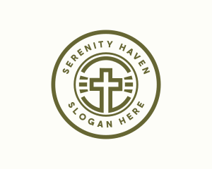 Retreat - Religious Christian Cross logo design