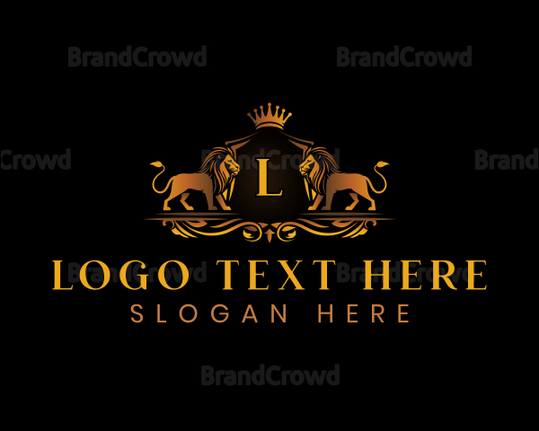 Premium Crown Lion Logo