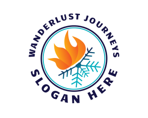 Sustainability - Fire & Ice Ventilation logo design