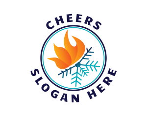 Snow - Fire & Ice Ventilation logo design
