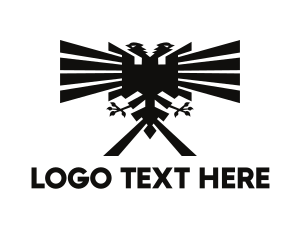 Black Eagle - Modern Albania Flag logo design