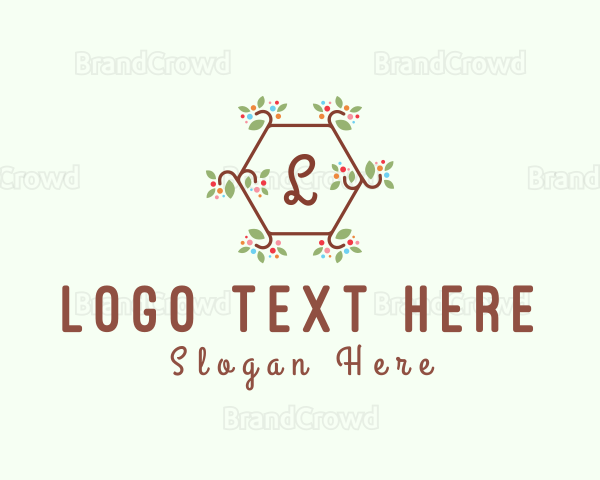 Hexagon Flower Beauty Spa Logo