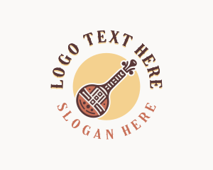 Performer - African Banjo Instrument logo design