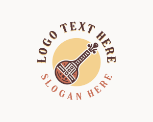 Band - African Banjo Instrument logo design