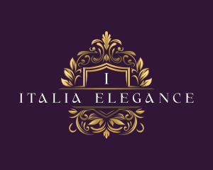 Floral Elegant Shield logo design