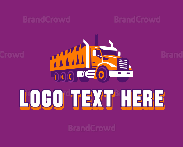 Trailer Truck Cargo Trucking Logo