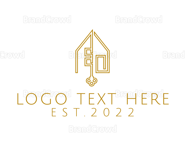 Golden House Key Logo