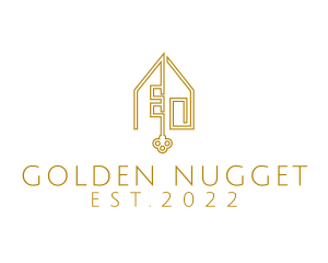 Golden House Key  logo design