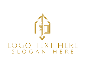 Golden House Key  Logo