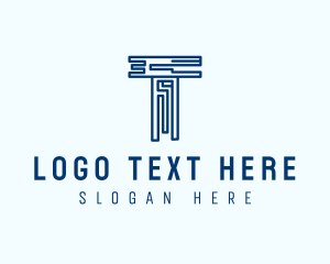 Expert - Digital Technology Letter T logo design