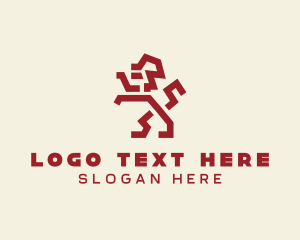 Simple - Lion Sigil Animal logo design