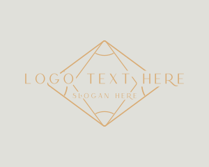 Vlog - Golden Diamond Wordmark logo design