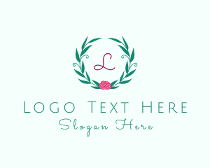 Stationery - Flower Ornament Wreath logo design