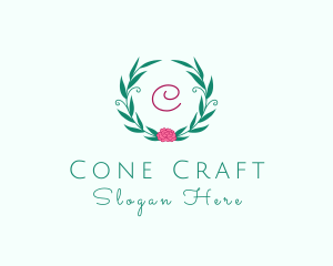 Flower Ornament Wreath logo design