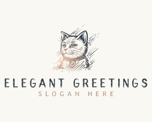 Elegant Kitty Cat logo design