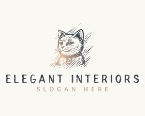 Elegant Kitty Cat logo design