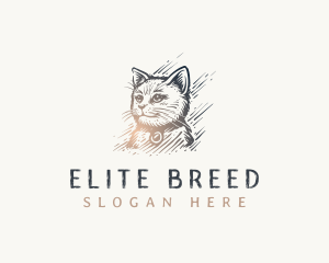 Elegant Kitty Cat logo design
