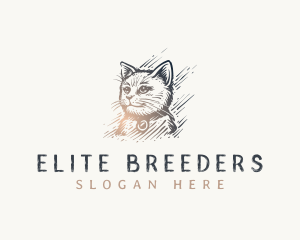 Elegant Kitty Cat logo design