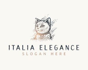 Elegant Kitty Cat logo design