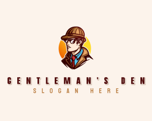 Gentleman Detective Agent logo design