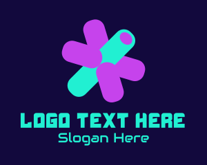 Gadget - 3D Isometric Asterisk logo design