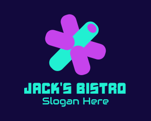 Jack - 3D Isometric Asterisk logo design