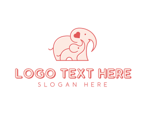 Green Elephant - Elephant Zoo Safari logo design