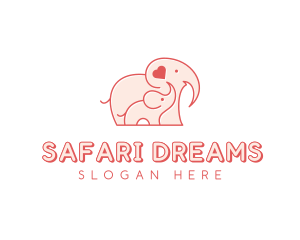 Elephant Zoo Safari logo design