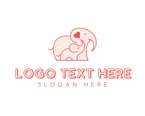 Elephant Zoo Safari Logo